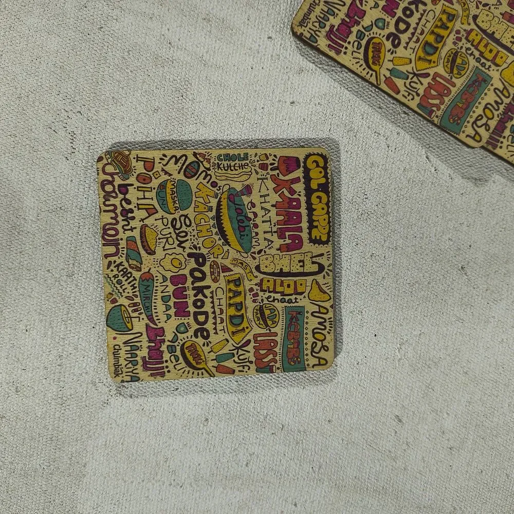 Drink Coaster Set Chumbak Street Indian Street Food